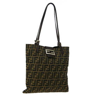 FENDI Zucca Pattern Shoulder Tote Bag Purse Brown Canvas Leather Vintage: FENDI Zucca Pattern Shoulder Tote Bag Purse Brown Canvas Leather Vintage Size: Medium Color: Brown Accents: Logo Model: FENDI Zucca Shoulder Tote Bag Country/Region of Manufacture: Italy Department: