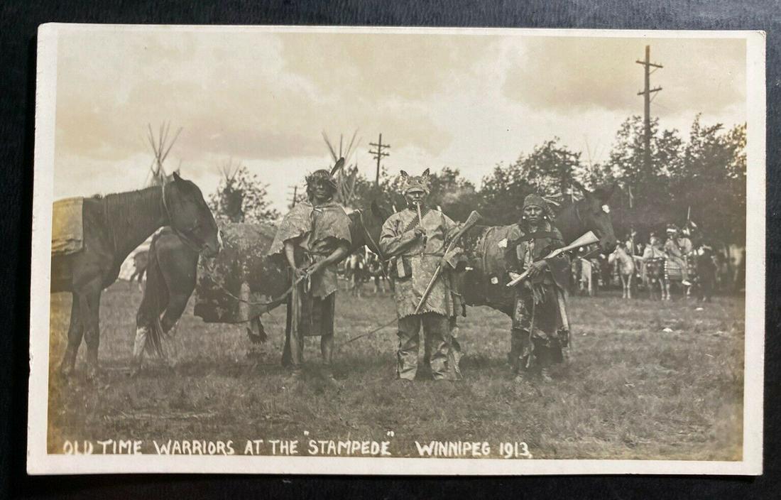 Mint Canada Real picture Postcard Old Time Warriors At Stampede Winnipeg: Mint Canada Real picture Postcard Old Time Warriors At Stampede Winnipeg Country/Region Of Manufacture: Canada Theme: Cities & Towns Pre-Owned PLEASE NOTE: Framed Large or heavy Items do not have ship