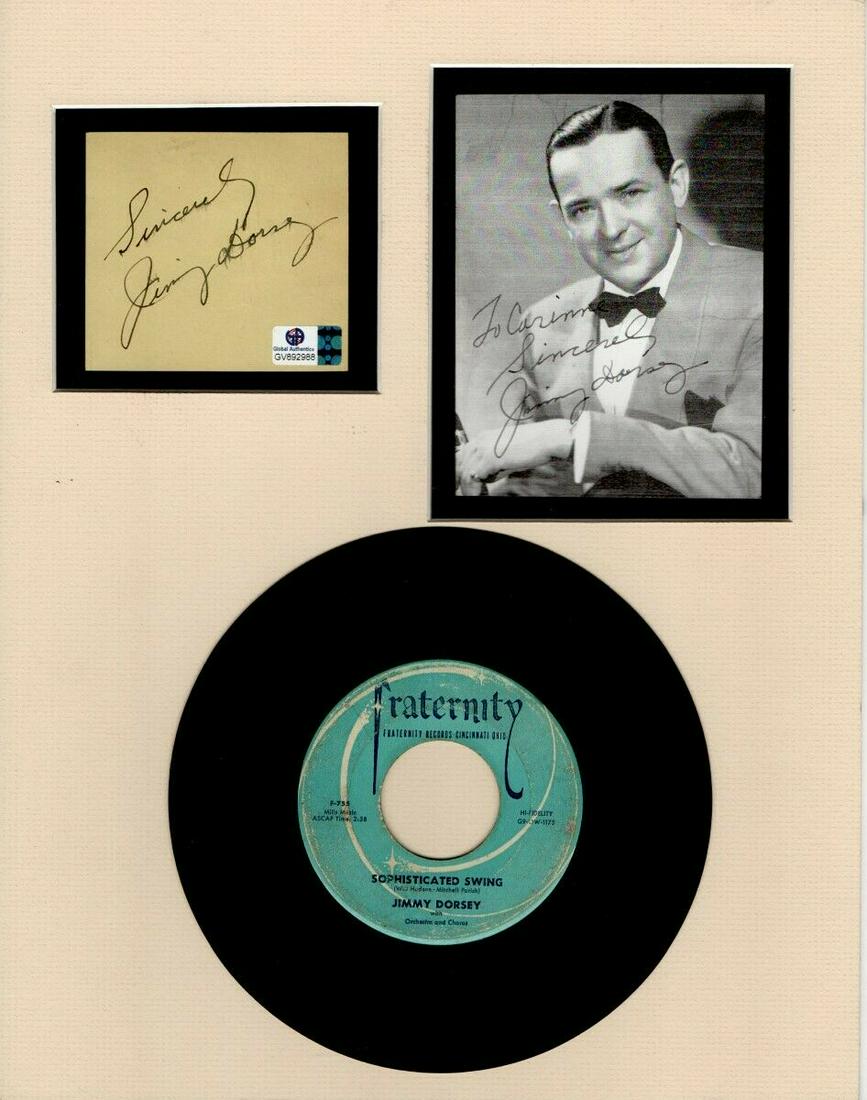 Jimmy Dorsey Autographed 11X14 Matted Photo Record Cut Country Legend: Jimmy Dorsey Autographed 11X14 Matted Photo Record Cut Country Legend Industry: Music Original/Reproduction: Original Autograph Authentication: Global Authentics Player: Jimmy Dorsey Pre-Owned PLEASE 