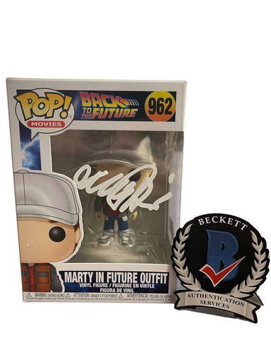 Michael J Fox Authentic Autographed Marty in Future Outfit 962 Back to the Future Funko Pop
