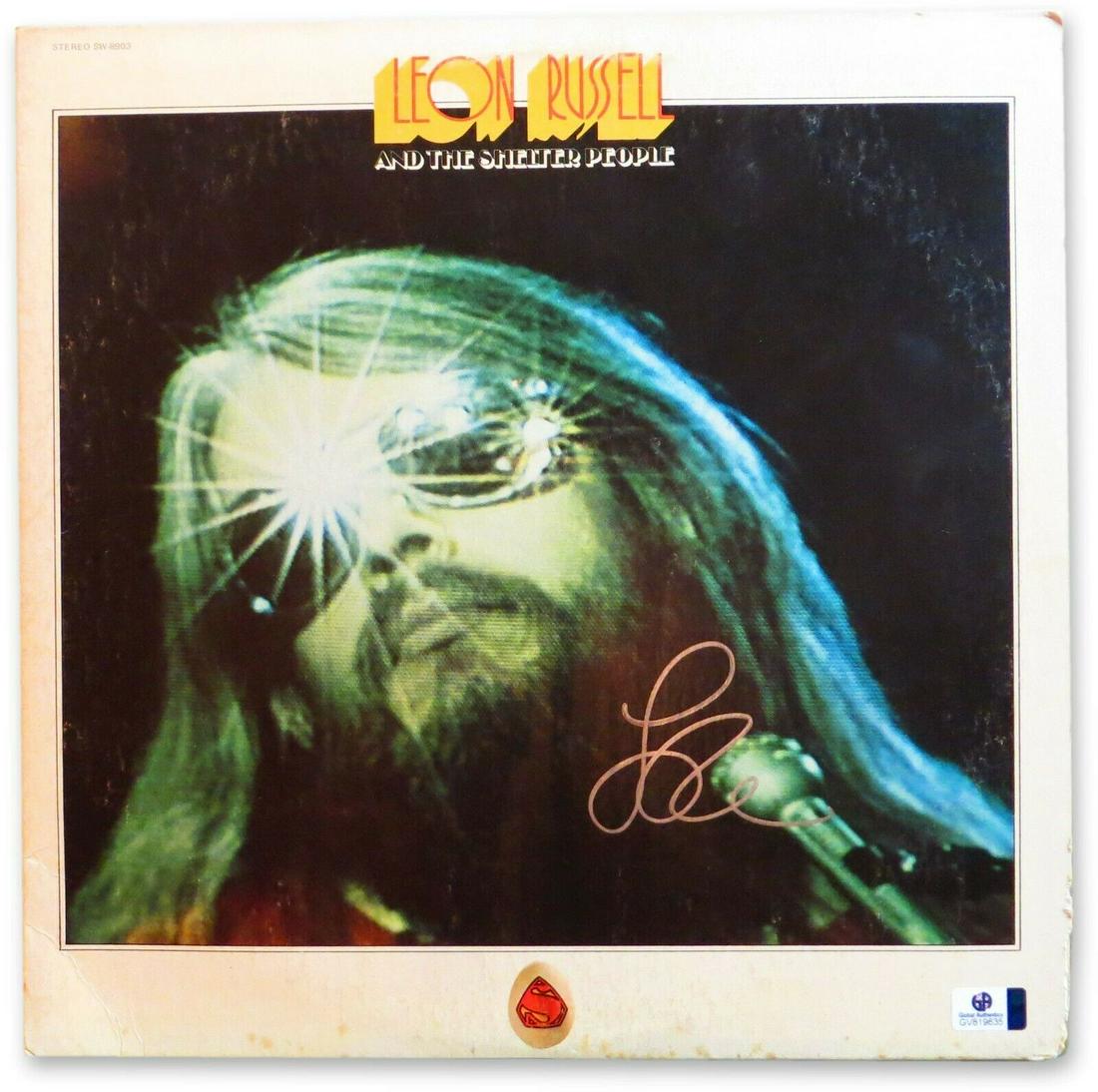 Leon Russell Autographed Album Cover w/Record And the Shelter People: Leon Russell Autographed Album Cover w/Record And the Shelter People Industry: Music Object Type: Record Original/Reproduction: Original Autograph Authentication: Global Authentics (GAI) Player: Leon 