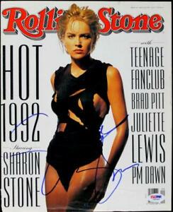 Sharon Stone Signed Rolling Stone Magazine Cover PSA/DNA: Sharon Stone Signed Rolling Stone Magazine Cover PSA/DNA Industry: Movies Original/Reproduction: Original Autograph Authentication: PSA/DNA Product Coa: PSA/DNA Product Signed By Name: Sharon Stone Pr