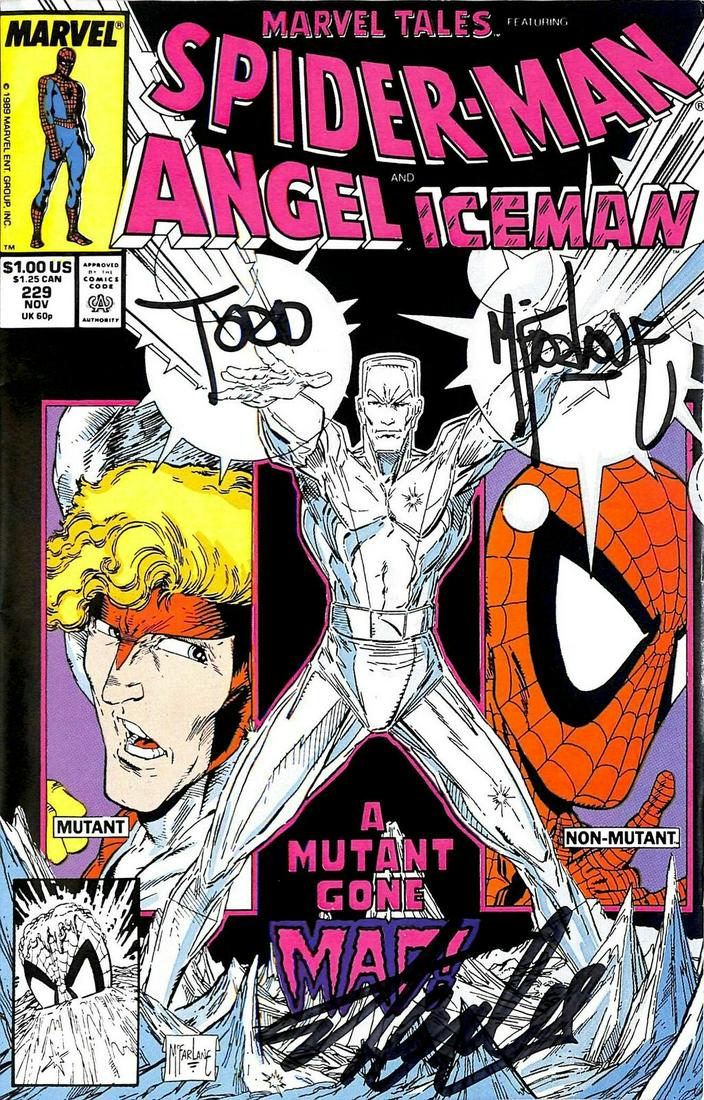 Stan Lee & Todd McFarlane Signed Spider-Man Angel Iceman Comic #229 BAS: Stan Lee & Todd McFarlane Signed Spider-Man Angel Iceman Comic #229 BAS Product Coa: BAS Product Signed By Name: Stan Lee & Todd McFarlane Product Signed By Brand: Marvel Publication Name: Not Availab