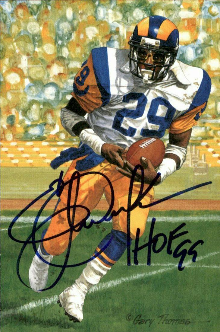 Eric Dickerson HOF Rams Signed/Inscribed Goal Line Art GLAC Postcard JSA: Eric Dickerson HOF Rams Signed/Inscribed Goal Line Art GLAC Postcard JSA Sport: Football-NFL Product: Postcard Original/Reprint: Original Team: Los Angeles Rams Autograph Authentication: JSA League: N