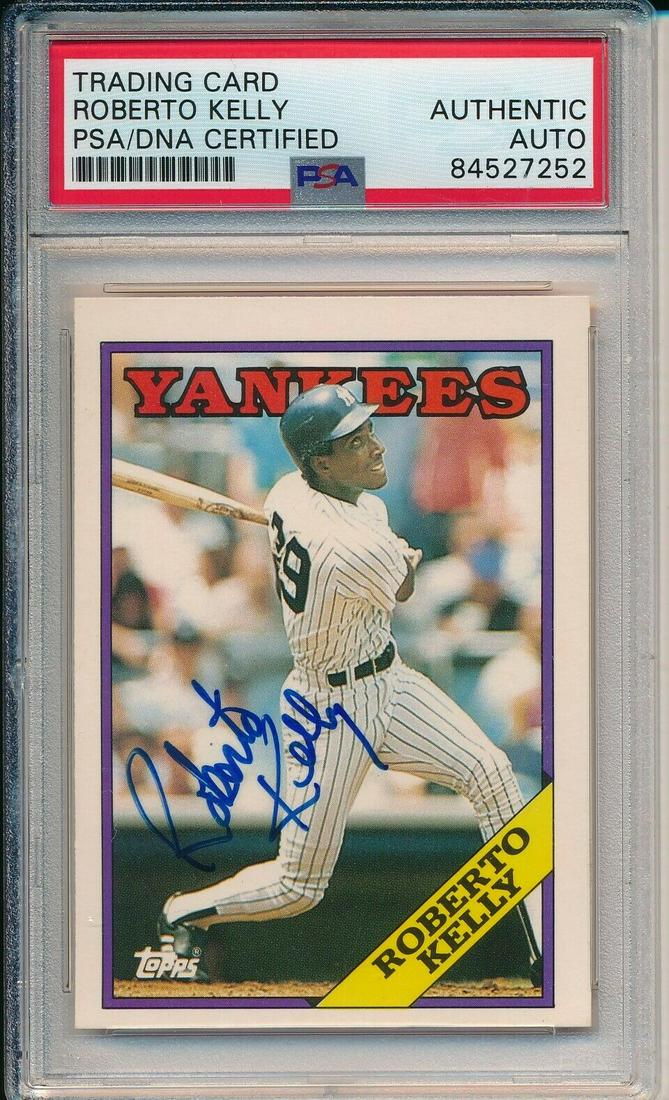 Roberto Kelly Yankees Signed/Autographed 1988 TOPPS Card #57T PSA/DNA: Roberto Kelly Yankees Signed/Autographed 1988 TOPPS Card #57T PSA/DNA Sport: Baseball-MLB Product: Photo Original/Reprint: Original Autograph Authentication: PSA/DNA Team: New York Yankees League: MLB