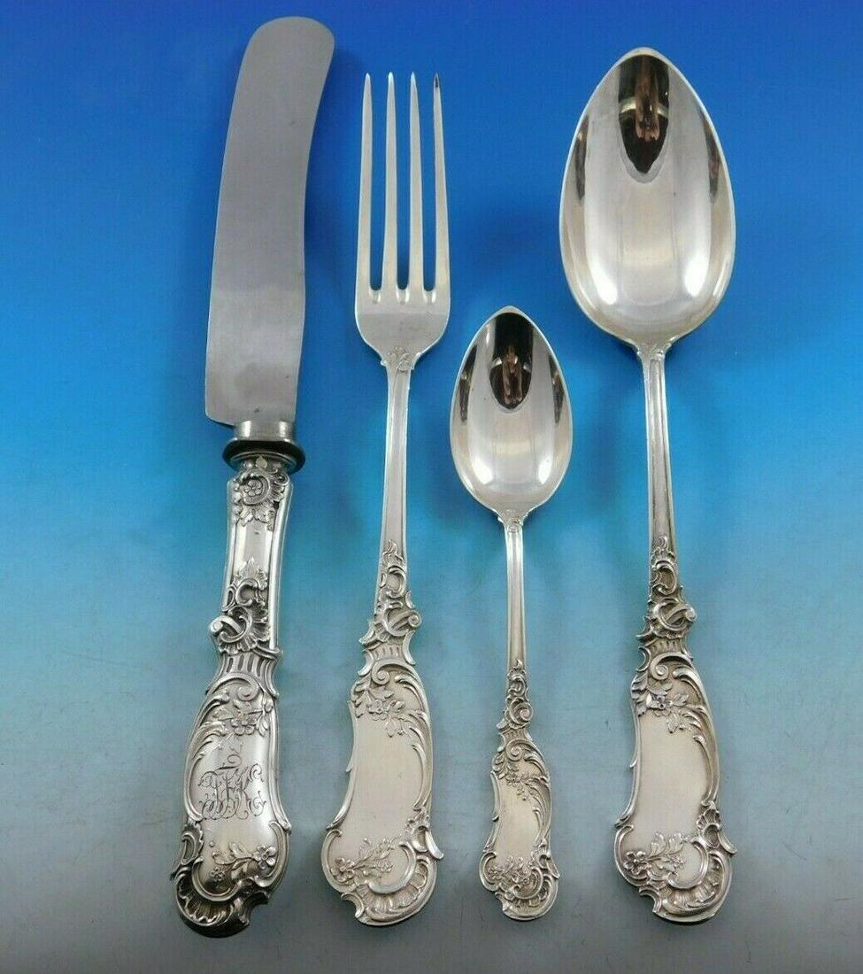 Bruckmann & Sohne 800 Silver Flatware Service for 6 Dinner Set 25 Pcs: Bruckmann & Sohne 800 Silver Flatware Service for 6 Dinner Set 25 Pcs Age: 1850-1899 Material: Silver Type: Flatware - Sets Beautiful model no. 200/2001 by bruckmann & sohne circa 1897 800 silver germ