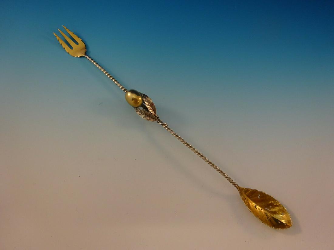 Gorham #271 Sterling Silver Olive Pickle Spear Combination Aesthetic 3D: Gorham #271 Sterling Silver Olive Pickle Spear Combination Aesthetic 3D Composition: Sterling Silver Age: 1850-1899 Brand: Gorham Gorham Gorham aesthetic period sterling silver gold-washed no. 271 twi