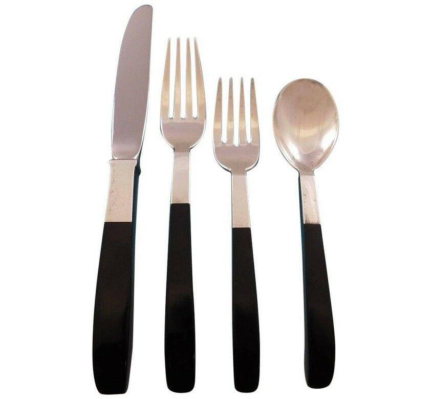 Contrast by Lunt Sterling Silver Flatware Set Service Mid Century Modern 32: Contrast by Lunt Sterling Silver Flatware Set Service Mid Century Modern 32 Age: Post-1940 Maker: Lunt Pattern: Contrast Style: Mid-Century Modern Brand: Lunt Type: Flatware - Sets Composition: Sterli