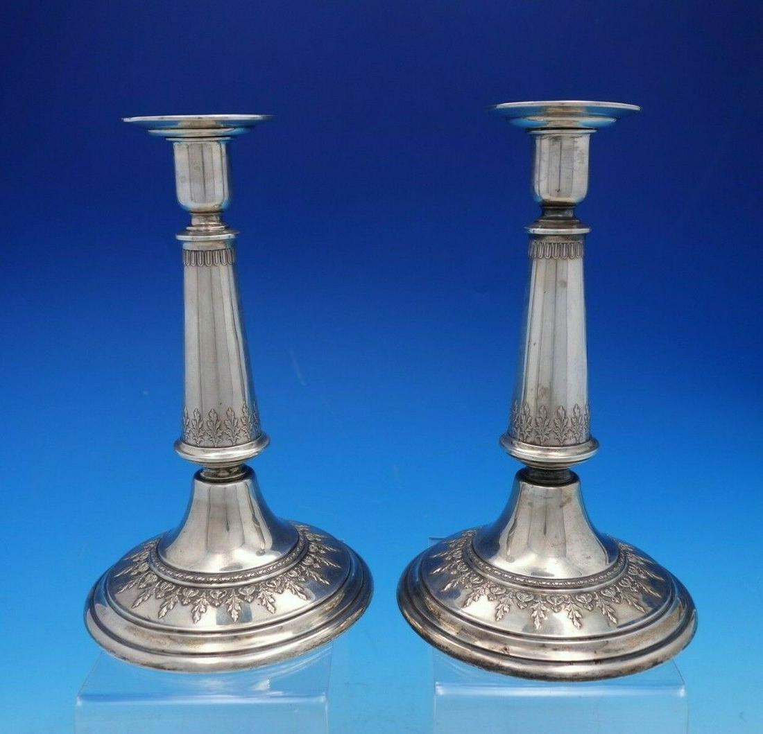 Federal Cotillion by Frank Smith Candlestick Pair 9" x 5 1/4" #H52-1: Federal Cotillion by Frank Smith Candlestick Pair 9" x 5 1/4" #H52-1 Age: 1900-1940 Brand: Frank Smith Pattern: Federal Cotillion Type: Candlesticks & Candelabras Composition: Sterling Silver Federal