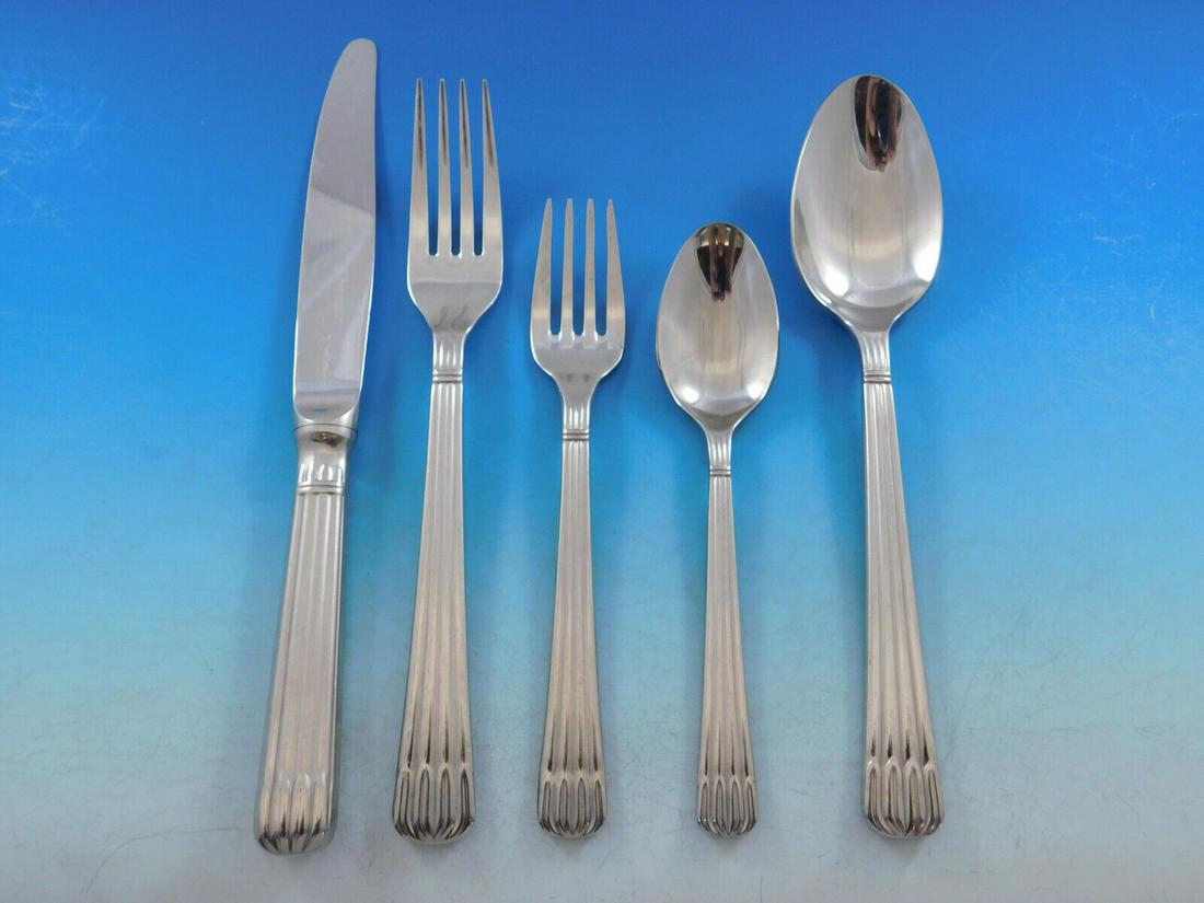 Osiris by Christofle France Stainless Steel Set Service Dinner 40: Osiris by Christofle France Stainless Steel Set Service Dinner 40 Composition: Stainless Steel Style: Louis XVI Age: Post-1940 Brand: Christofle Pattern: Osiris Region: France Type: Flatware - Sets Os
