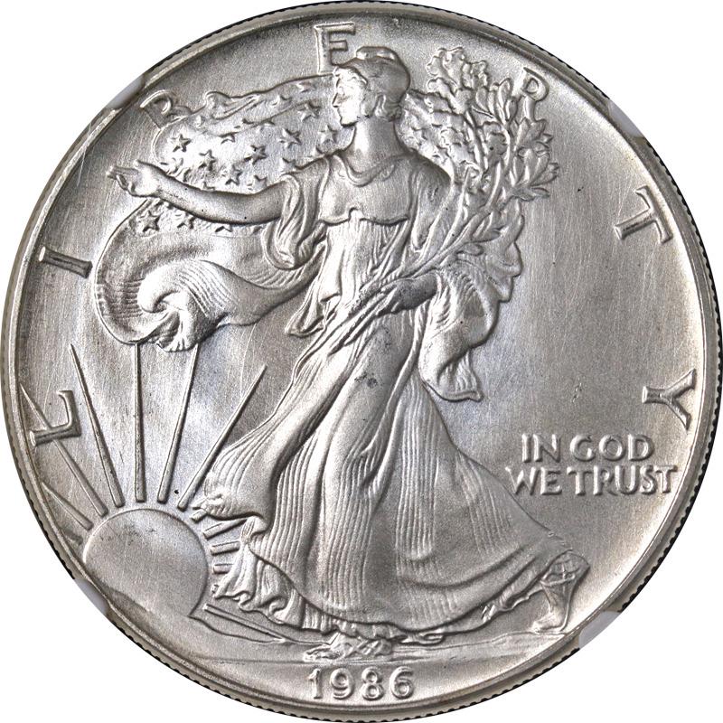 1986 Silver American Eagle $1 Super Heavy Die Polish NGC MS69 Blast: 1986 Silver American Eagle $1 Super Heavy Die Polish NGC MS69 Blast Certification: NGC Grade: MS69 Certification Number: 4389142-084 Composition: Silver Year: 1986 Pre-Owned The MYNT Guarantee: All it