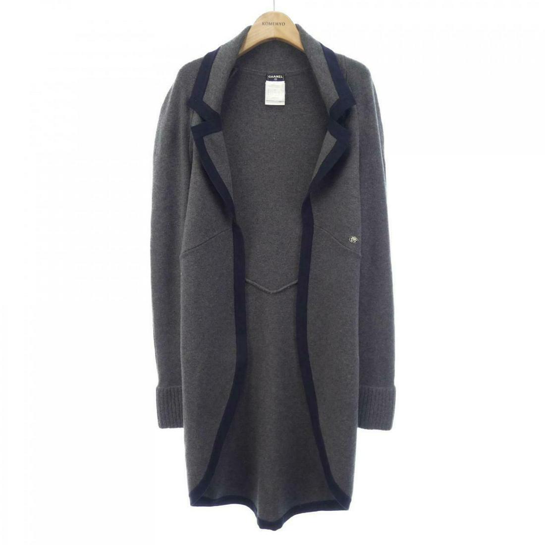 CHANEL Long cardigan: CHANEL Long cardigan Brand: CHANEL Style: CARDIGAN Color: Gray Gender: Ladies Size: 38 Size Type: Regular Type: CARDIGAN B: Reasonable Wear and Tear The Mynt Guarantee: All items in this auction are g