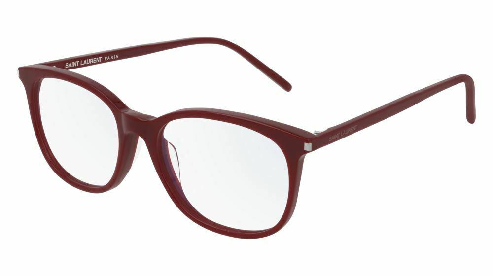 SAINT LAURENT SL 307/F 004 Burgundy Square Women's 52 mm: SAINT LAURENT SL 307/F 004 Burgundy Square Women's 52 mm Country/Region Of Manufacture: Italy Department: Women Style: Square Temple Length: 145 mm Lens Socket Width: 52 mm Type: Eyeglasses Features: 