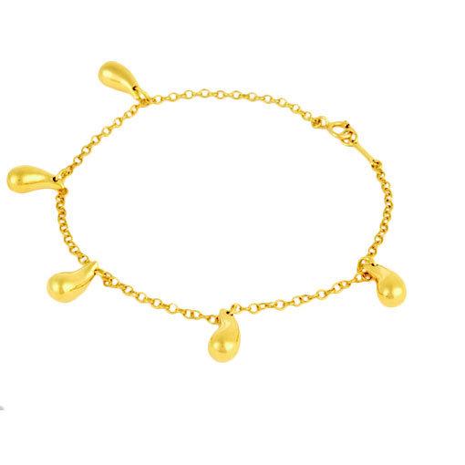 Tiffany & Co Teardrop Bracelet K18YG Elsa Peretti: Tiffany & Co Teardrop Bracelet K18YG Elsa Peretti Brand: Tiffany Line: Teardrop Type: Charm bracelet Material: Yellow gold (18K) Length: 18cm / 7.08 Weight: 8.3g / 0.29oz. Overall Scratches: Insignifi