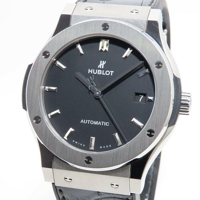 Hublot Classic Fusion Titanium 511.NX.1171.LR Black Dial Men's Watch: Hublot Classic Fusion Titanium 511.NX.1171.LR Black Dial Men's Watch Brand: Hublot Type: Wristwatch Department: Mens Pre-Owned The Mynt Guarantee: All items in this auction are guaranteed authentic an