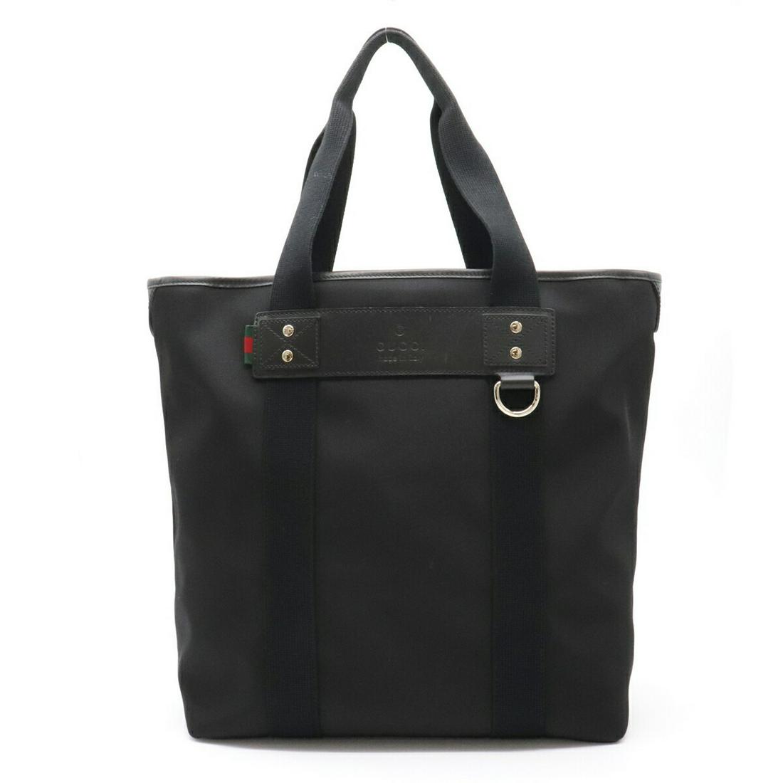 GUCCI Gucci Shelly Parana Nylon Leather Tote Bag with Web Loop Shoulder Black 268175: GUCCI Gucci Shelly Parana Nylon Leather Tote Bag with Web Loop Shoulder Black 268175 Brand: Gucci Size (HxWxD): 36cm x 43cm x 14cm / 14.17 x 16.92 x 5.51 Type: Tote bag Material: Nylon Leather Nylon: 