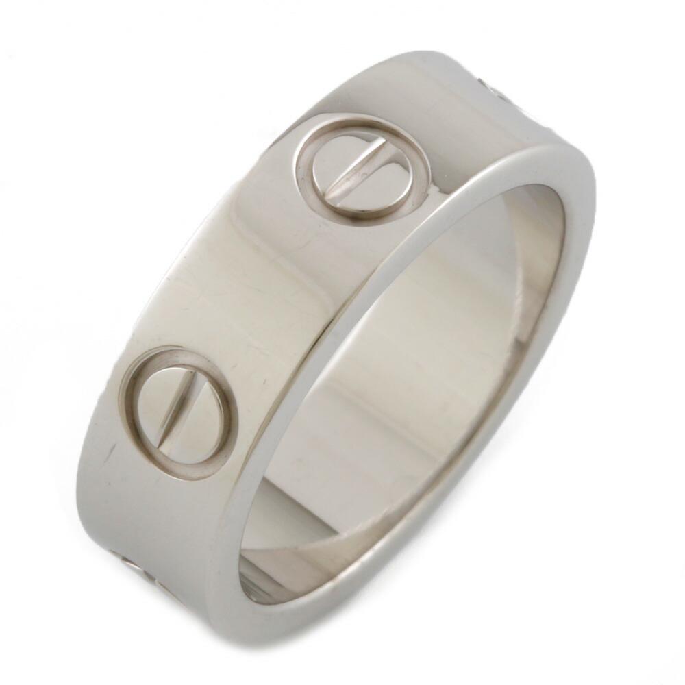 CARTIER Cartier K18WG Ring Love # 48 7.5 Silver Ladies 18K K18 White Gold: CARTIER Cartier K18WG Ring Love # 48 7.5 Silver Ladies 18K K18 White Gold Brand: Cartier Line: Love Number in Pack: 1 Gender: Women Color: Silver Material: White gold (18K) US Size: 5 Weight: 6.6g / 0