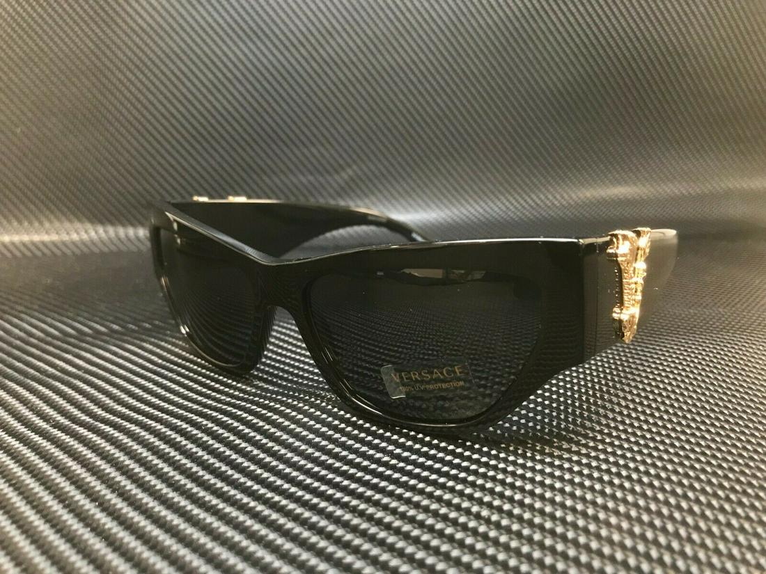 VERSACE VE4383 GB1 87 Black Grey Women's Sunglasses 56: VERSACE VE4383 GB1 87 Black Grey Women's Sunglasses 56 Department: Women Type: Sunglasses Brand: Versace Frame Color: Black New The Mynt Guarantee: All items in this auction are guaranteed authentic a