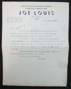 Vintage 1947 Joe Louis Letterhead Promoting Larkin vs. Fusari Fight: Vintage 1947 Joe Louis Letterhead Promoting Larkin vs. Fusari Fight Sport: Boxing Product: Not Available Original/Reprint: Original Autograph Authentication: Seller Pre-Owned PLEASE NOTE: Framed Large