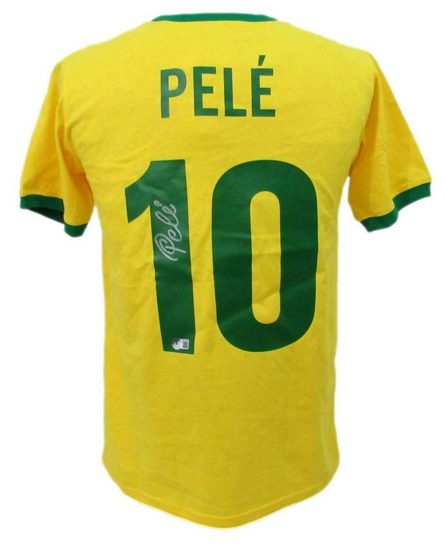Pele Signed/Autographed Brazil National Team Custom Soccer Jersey Beckett: Pele Signed/Autographed Brazil National Team Custom Soccer Jersey Beckett Sport: Soccer Product: Jersey Original/Reprint: Original Autograph Authentication: BAS/Beckett Team: Brazil National League: S