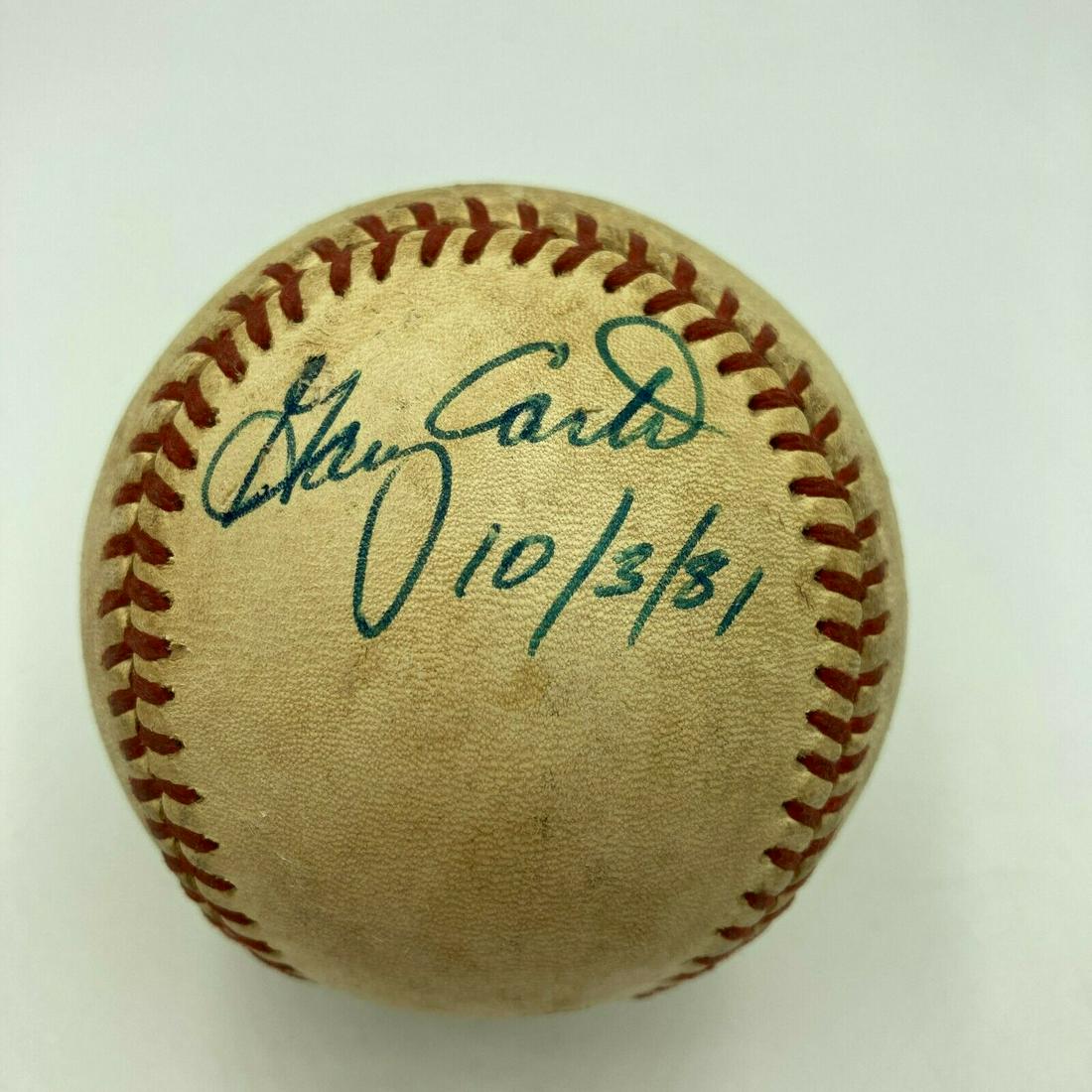 Gary Carter Signed Vintage Game Used Baseball 10-3-1981 Home Run Game JSA: Gary Carter Signed Vintage Game Used Baseball 10-3-1981 Home Run Game JSA Product: Ball Sport: Baseball-MLB Autograph Authentication: James Spence Authentication (JSA) Original/Reprint: Original Pre-O