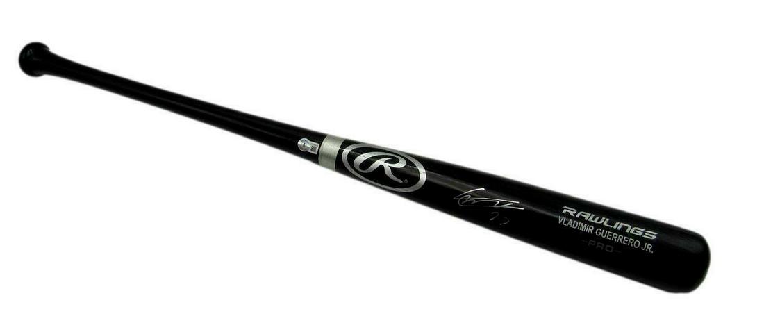 Vladimir Guerrero Jr. Blue Jays Signed Engraved Rawlings Black Bat BAS: Vladimir Guerrero Jr. Blue Jays Signed Engraved Rawlings Black Bat BAS Sport: Baseball-MLB Product: Bat Original/Reprint: Original Team: Toronto Blue Jays Autograph Authentication: BAS League: MLB Pre