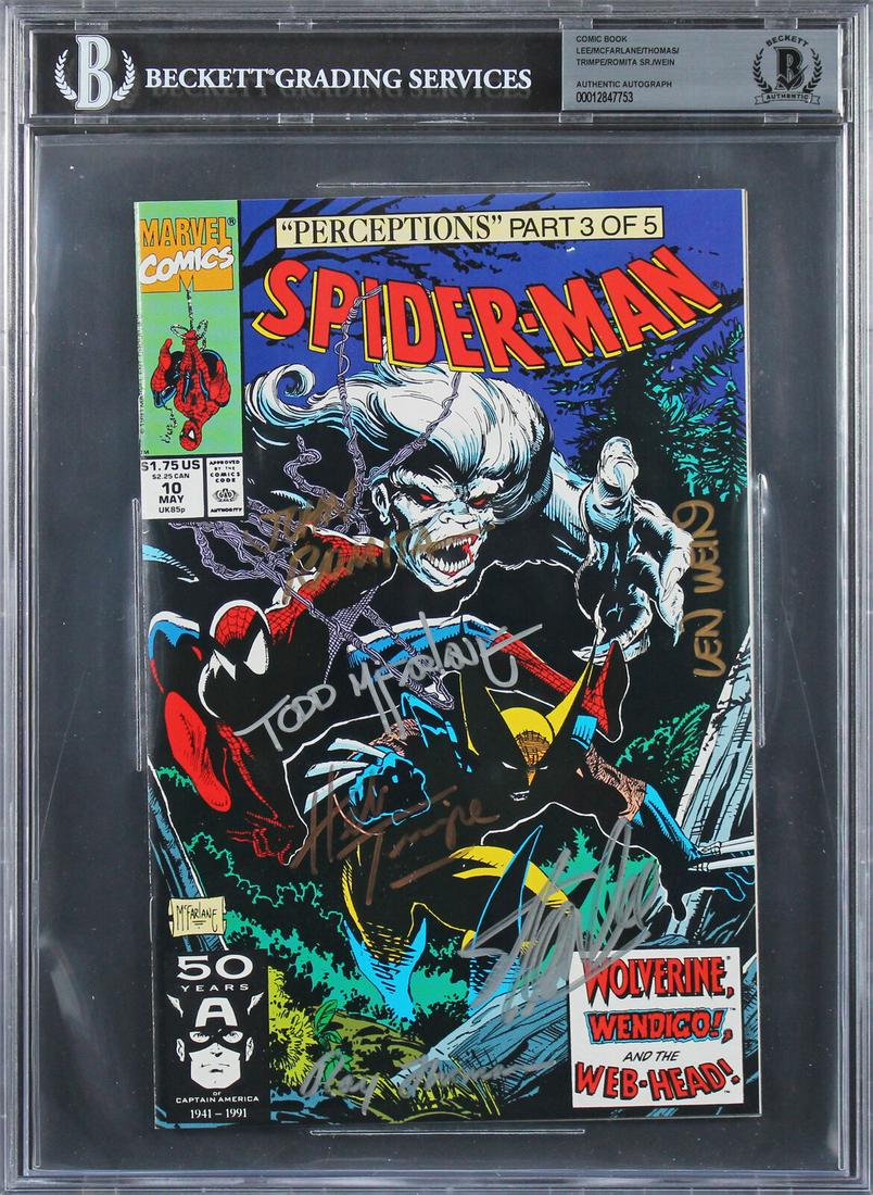 (6) Stan Lee McFarlane +4 Signed Spider-Man Perceptions Part 3 Comic BAS: (6) Stan Lee McFarlane +4 Signed Spider-Man Perceptions Part 3 Comic BAS Industry: Movies Original/Reproduction: Original Autograph Authentication: Beckett Product Coa: Beckett Product Signed By Name: