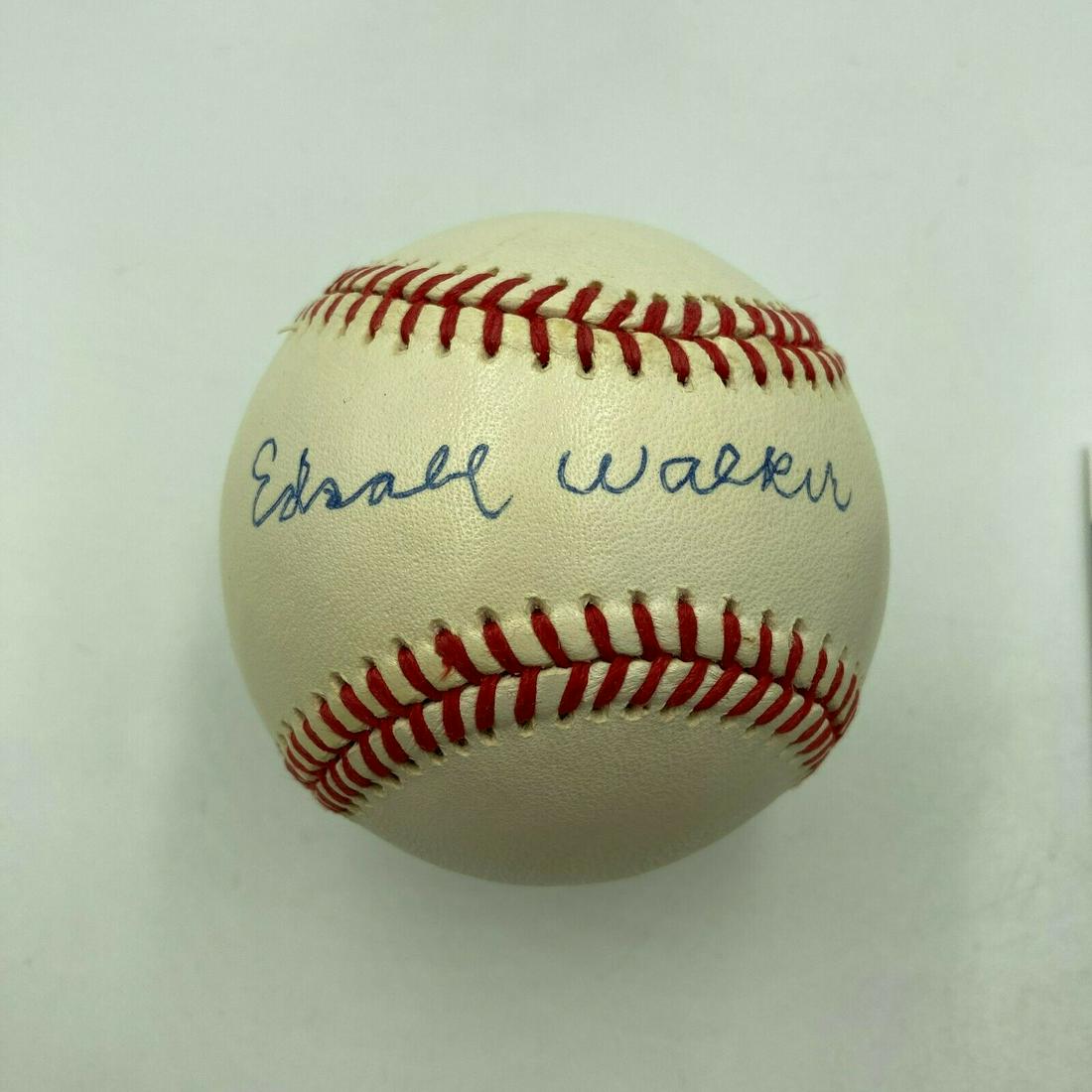 Edsall Walker Signed Official Major League Baseball Negro League Legend: Edsall Walker Signed Official Major League Baseball Negro League Legend Product: Ball Sport: Baseball-MLB Autograph Authentication: James Spence (JSA) Original/Reprint: Original Pre-Owned PLEASE NOTE: