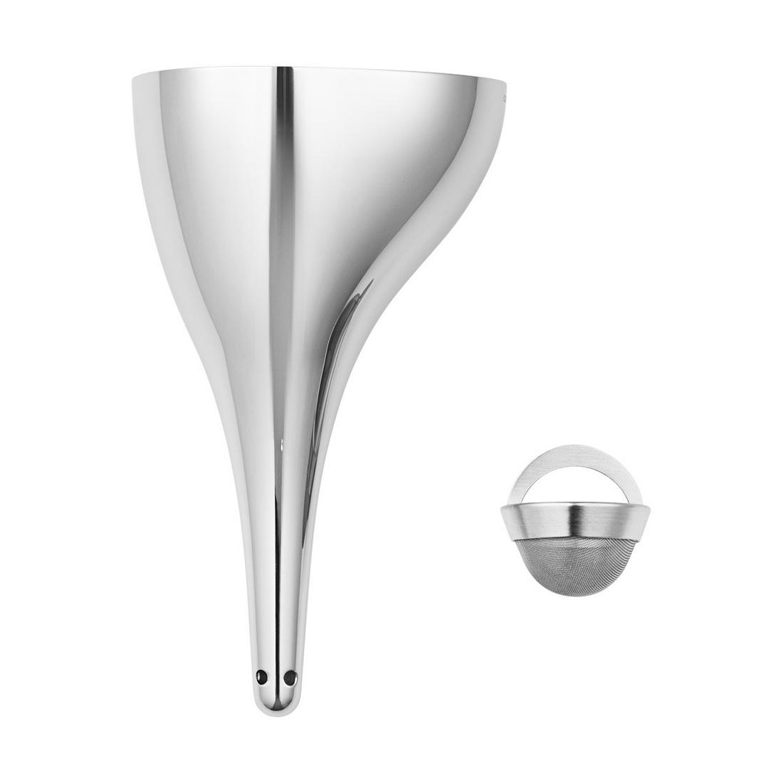 Sky by Georg Jensen Stainless Steel Aerating Funnel with Filter- New: Sky by Georg Jensen Stainless Steel Aerating Funnel with Filter- New Material: Stainless Steel Brand: Georg Jensen Attention to the finer details is a telling sign of a great host and using a decanter