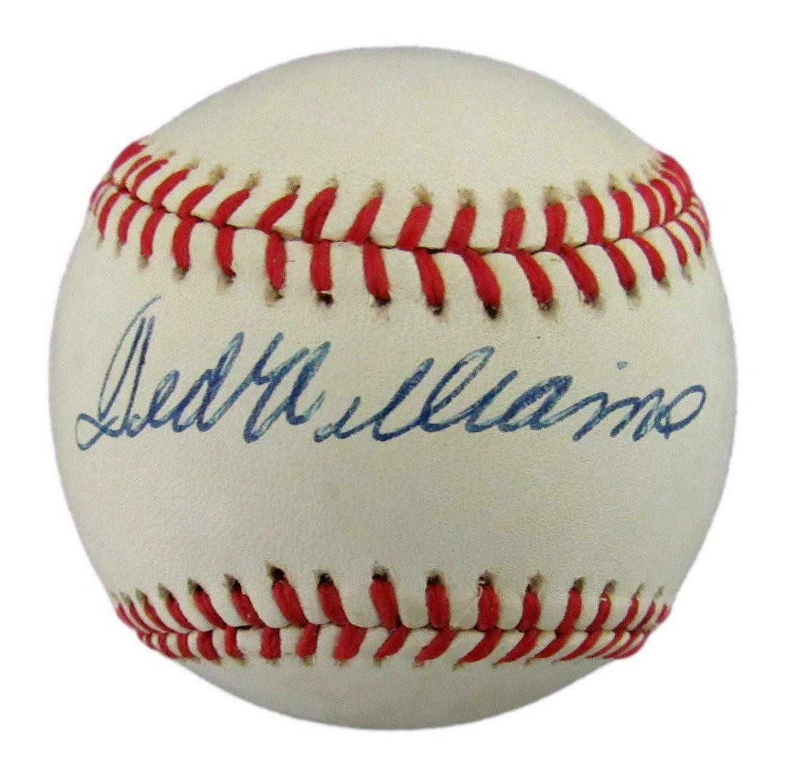 Ted Williams HOF Red Sox Signed/Auto Rawlings OAL Baseball PSA/DNA 165979: Ted Williams HOF Red Sox Signed/Auto Rawlings OAL Baseball PSA/DNA 165979 Sport: Baseball-MLB Product: Ball Original/Reprint: Original Autograph Authentication: PSA/DNA Team: Boston Red Sox League: ML