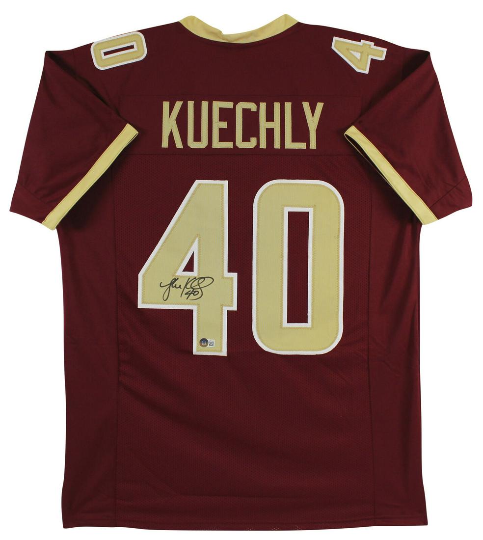 Boston College Luke Kuechly Signed Maroon Pro Style Jersey BAS Witness: Boston College Luke Kuechly Signed Maroon Pro Style Jersey BAS Witness Sport: Football Product: Not Available Original/Reprint: Original Player: Luke Kuechly Team: Boston College Eagles Autograph Auth