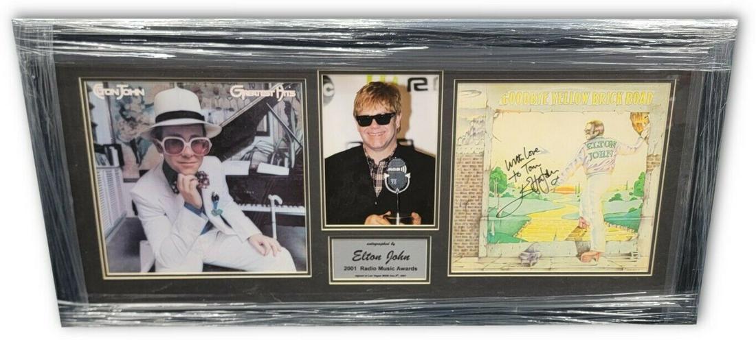 Elton John Hand Signed Autographed Album Framed Yellow Brick Road Record JSA: Elton John Hand Signed Autographed Album Framed Yellow Brick Road Record JSA Industry: Music Object Type: Record Original/Reproduction: Original Autograph Authentication: James Spence (JSA) Player: El