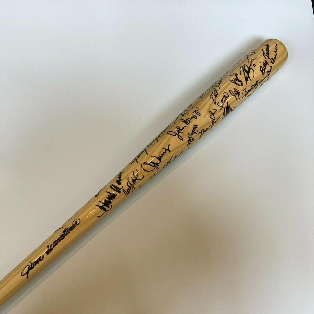 Hank Aaron Milwaukee Brewers Wall of Honor Signed Bat 30 Sigs MLB: Hank Aaron Milwaukee Brewers Wall of Honor Signed Bat 30 Sigs MLB Product: Bat Sport: Baseball-MLB Autograph Authentication: MLB Authentic Original/Reprint: Original Pre-Owned The Mynt Guarantee: All