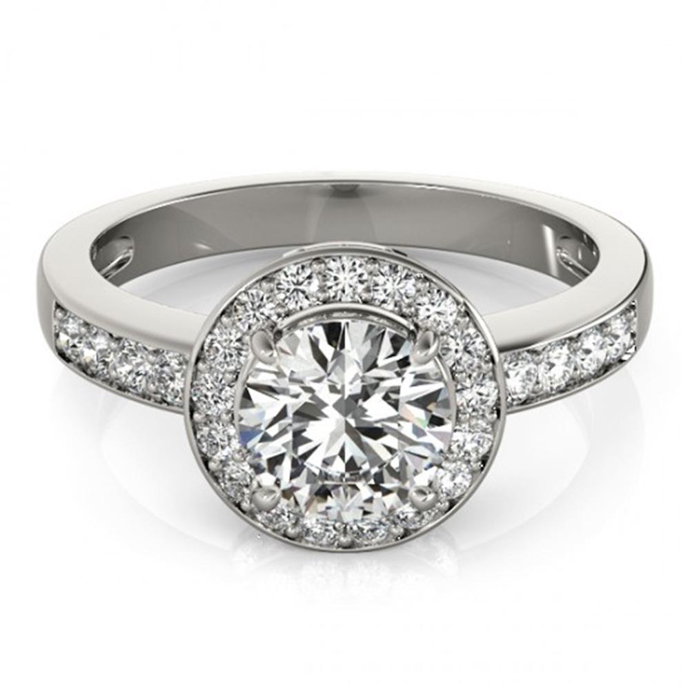 1.4 ctw Certified VS/SI Diamond Solitaire Halo Ring 14k White: 1.4 ctw Certified VS/SI Diamond Solitaire Halo Ring 14k White 1.4 ctw Certified VS/SI Diamond Solitaire Halo Ring 14k White Gold Designer Brand Luxury Jewelrymade in the USA Suggested Retail Price: $1