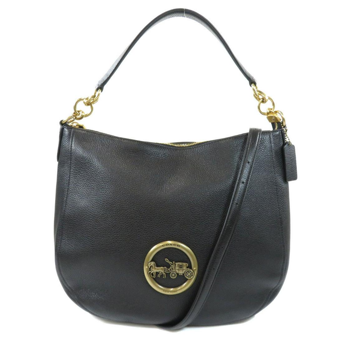 Coach F31369 Shoulder Bag Leather Ladies: Coach F31369 Shoulder Bag Leather Ladies Brand: Coach Material: Leather Leather: Color: Black Closure: Zipper Open pocket: 2 Zipper pocket: 1 Outer Pocket: Zipper pocket1 Zipper pocket: 1 Size (HxWxD)