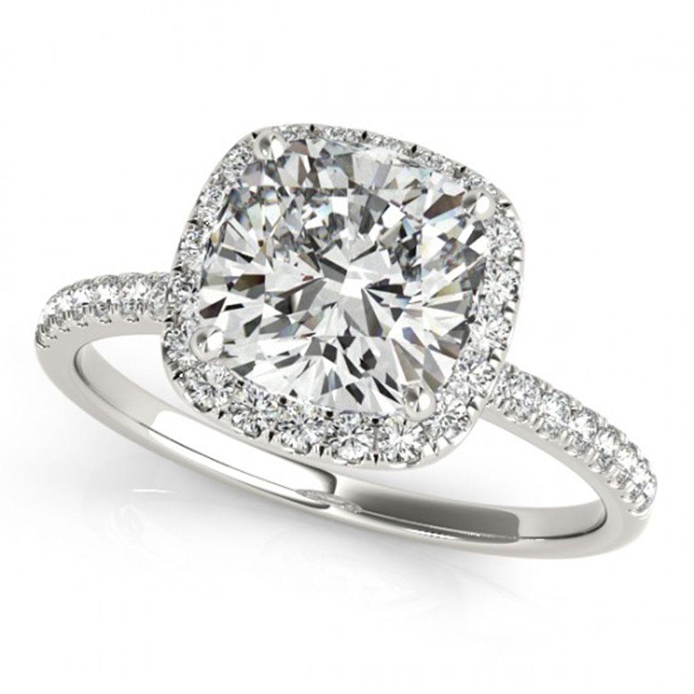 0.75 ctw Certified VS/SI Cushion Diamond Halo Ring 18k White: 0.75 ctw Certified VS/SI Cushion Diamond Halo Ring 18k White 0.75 ctw Certified VS/SI Cushion Diamond Halo Ring 18k White Gold Designer Brand Luxury Jewelrymade in the USA Suggested Retail Price: $600