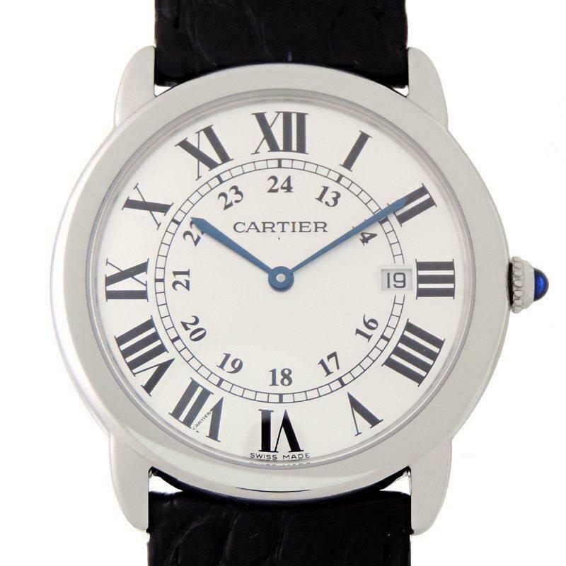 Cartier Ronde Solo LM W6700255 Silver Roman Dial Stainless Men's Watch: Cartier Ronde Solo LM W6700255 Silver Roman Dial Stainless Men's Watch Brand: Cartier Type: Wristwatch Pre-Owned The Mynt Guarantee: All items in this auction are guaranteed authentic and come with a 