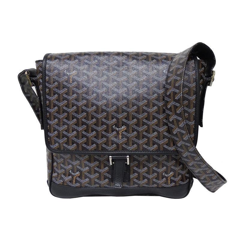 Goyard GOYARD Grand Blue MM Shoulder Bag Coated Canvas: Goyard GOYARD Grand Blue MM Shoulder Bag Coated Canvas Brand: Goyard Country of Origin: France Type: Shoulder bag Material: Coated canvas Coated canvas: Color: Black Size (HxWxD): 27cm x 28cm x 9cm /