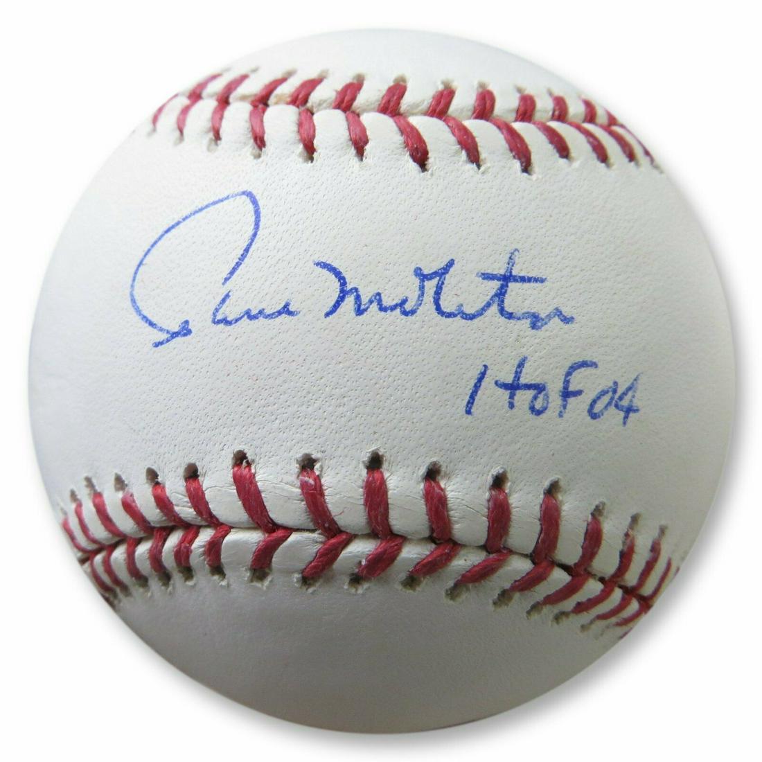 Paul Molitor Signed Autographed MLB Baseball Brewers Twins HOF 04 JSA: Paul Molitor Signed Autographed MLB Baseball Brewers Twins HOF 04 JSA Sport: Baseball-MLB Product: Ball Original/Reprint: Original Player: Paul Molitor Autograph Authentication: James Spence (JSA) Tea