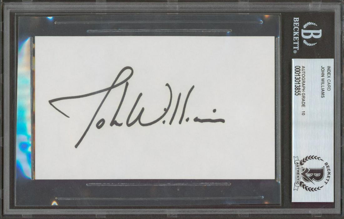 John WIlliams Star Wars Signed 3x5 Index Card Auto Graded Gem 10! BAS Slabbed: John WIlliams Star Wars Signed 3x5 Index Card Auto Graded Gem 10! BAS Slabbed Autograph Authentication: Beckett Original/Reproduction: Original Product Coa: Beckett Product Signed By Name: John WIllia