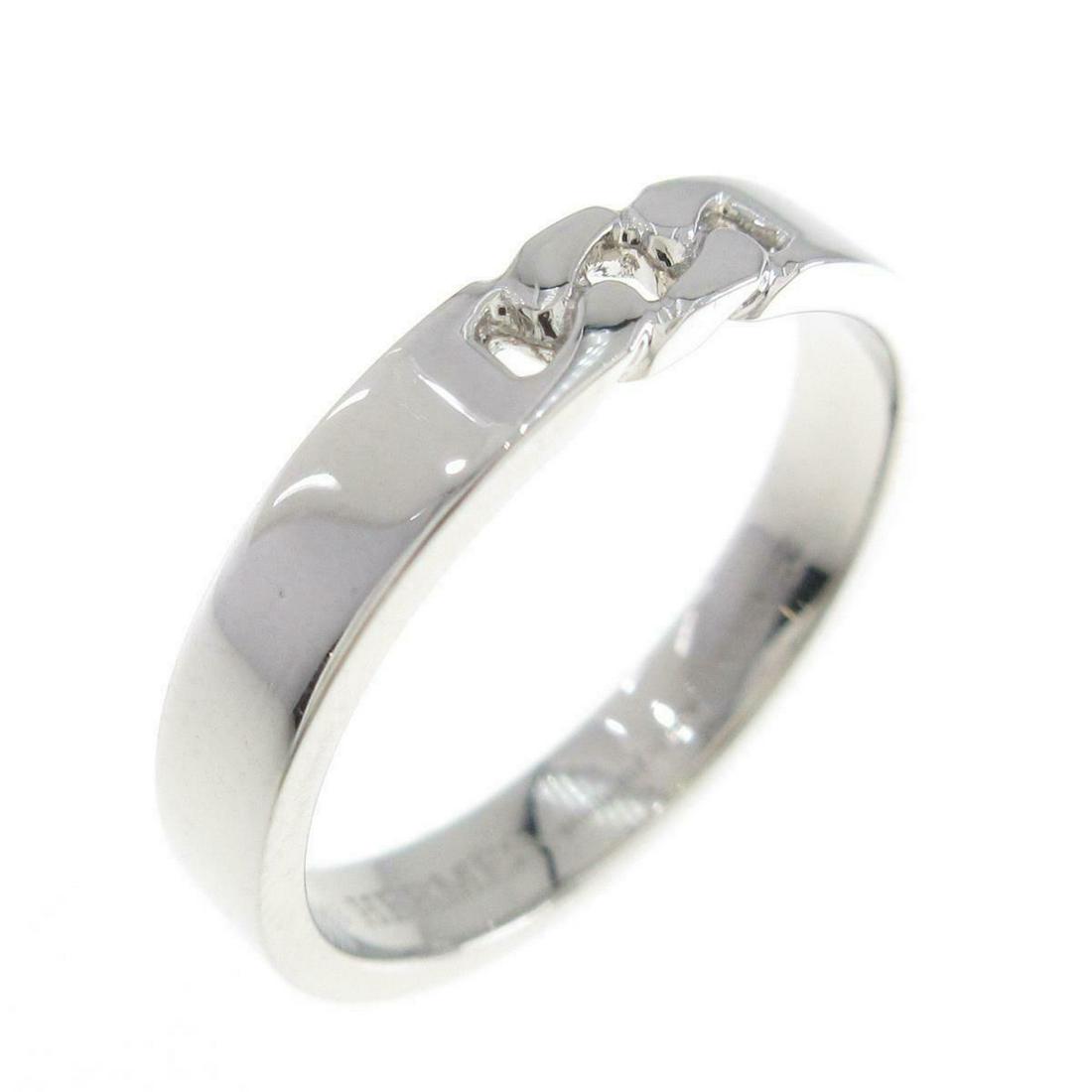 HERMES Sellier Selie Ring: HERMES Sellier Selie Ring Brand: HERMES Style: Ring Material: PT Gender: Ladies Size: 12.5 (JPN size) (53) Accessories: No case No Warranty Card Main Stone: No stone Actualsize: width : 3.5mm Type: Ri