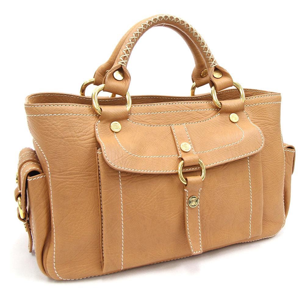 Celine Handbag Boogie Bag Light Brown Leather Tote Ladies Stitch: Celine Handbag Boogie Bag Light Brown Leather Tote Ladies Stitch Brand: Celine Type: Handbag Tote bag Material: Leather Leather: Color: Light brown Gender: Women Size (HxWxD): 19.5cm x 33cm x 14cm / 7