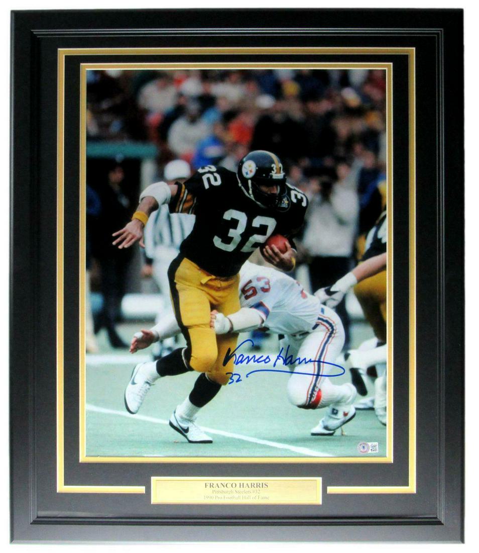 Franco Harris HOF Steelers Signed /Autographed16x20 Photo Framed Beckett: Franco Harris HOF Steelers Signed /Autographed16x20 Photo Framed Beckett Sport: Football-NFL Product: Photo Original/Reprint: Original Team: Pittsburgh Steelers Autograph Authentication: BAS/Beckett L