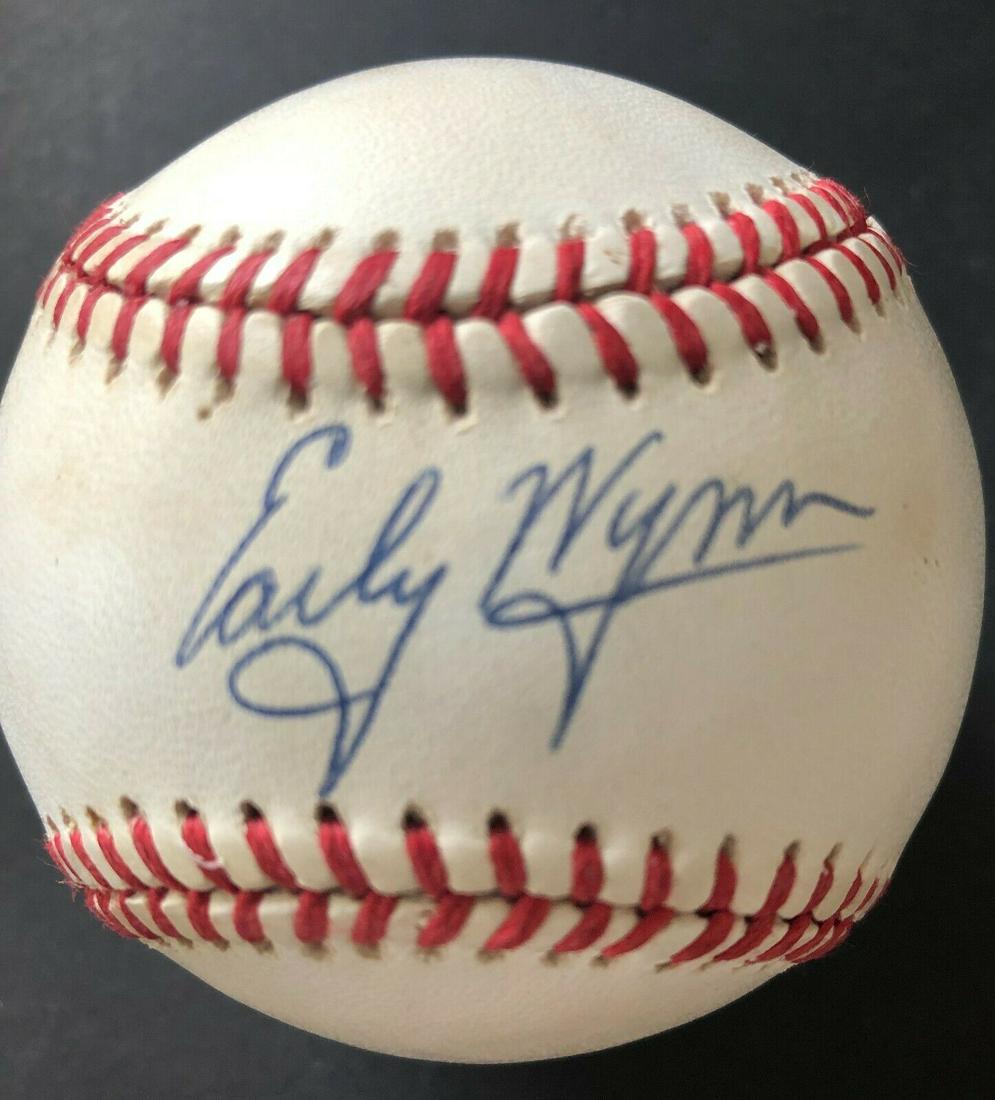 Early Wynn (INDIANS) Signed Rawlings Brown AL Baseball (JSA TT89689) (FSC): Early Wynn (INDIANS) Signed Rawlings Brown AL Baseball (JSA TT89689) (FSC) Product: Ball Player: Early Wynn Sport: Baseball-MLB Autograph Authentication: James Spence Authentication (JSA) Team: Clevel