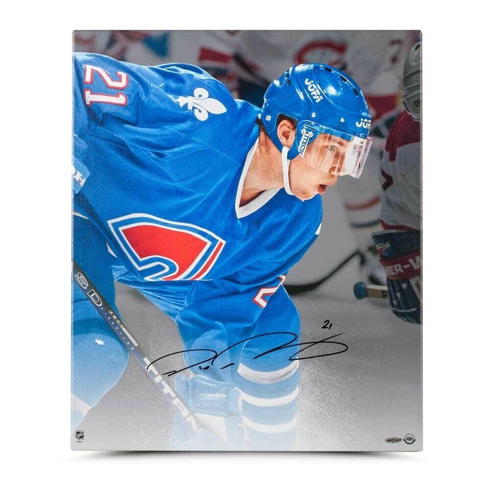 Peter Forsberg Autographed 20X24 Canvas Photo Up Close & Personal Nordiques UDA: Peter Forsberg Autographed 20X24 Canvas Photo Up Close & Personal Nordiques UDA Sport: Hockey-NHL Product: Photo Original/Reprint: Original Player: Peter Forsberg Team: Quebec Nordiques Autograph Auth