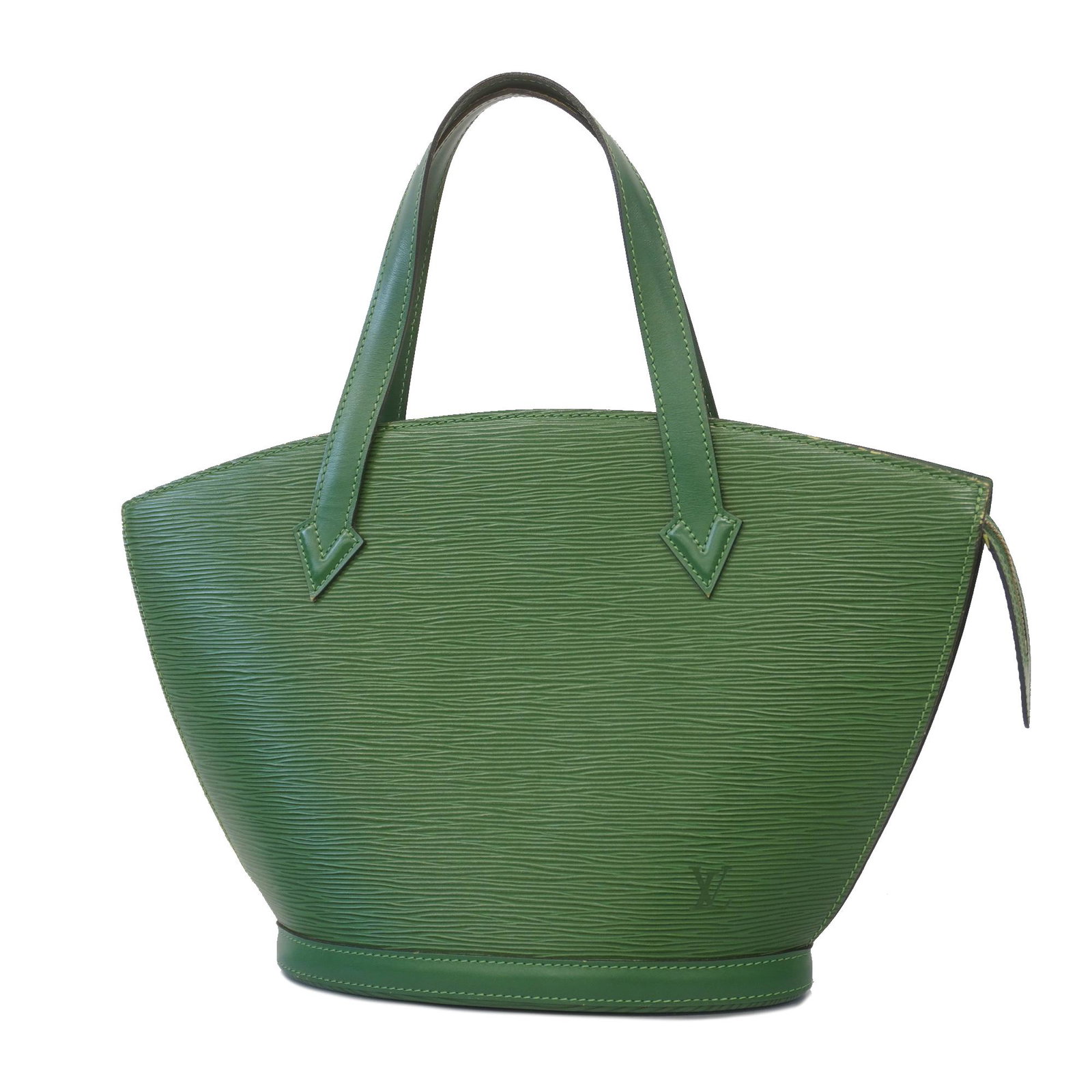Louis Vuitton Handbag Epi San Jack M52274 Borneo Green: Louis Vuitton Handbag Epi San Jack M52274 Borneo Green Brand: Louis Vuitton Line: Epi Model: Saint Jacques M52274 Type: Handbag Color: Borneo green Hardware Color: Gold Closure: Zipper Inner Pocket: O
