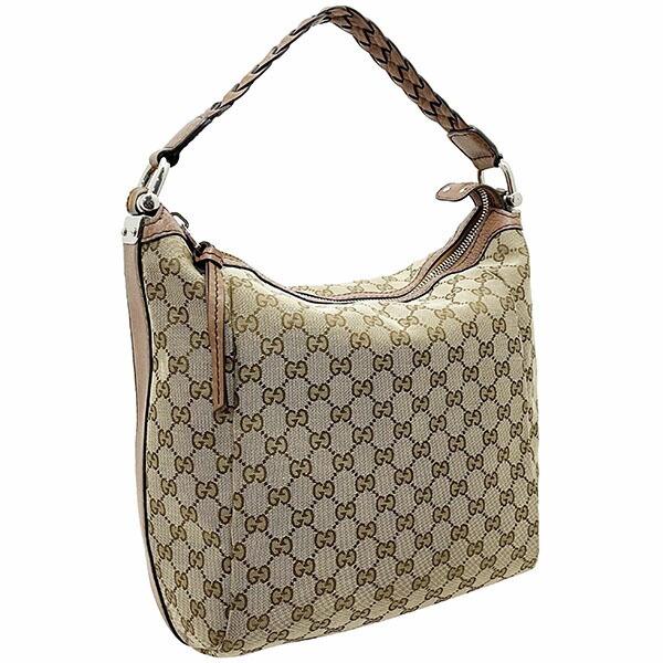 Gucci Shoulder Bag Bamboo One GG Canvas Leather Beige Brown 257090 GUCCI: Gucci Shoulder Bag Bamboo One GG Canvas Leather Beige Brown 257090 GUCCI Brand: Gucci Type: Shoulder bag Material: GG canvas Leather GG canvas: Leather: Color: Beige Brown Hardware Color: Silver Closu
