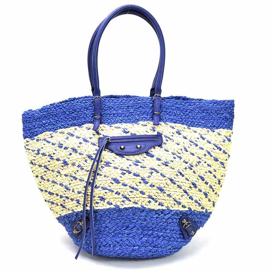Balenciaga Shoulder Bag Blue Natural Straw Leather BALENCIAGA Ladies: Balenciaga Shoulder Bag Blue Natural Straw Leather BALENCIAGA Ladies Brand: Balenciaga Country of Origin: Italy Type: Shoulder bag Material: Straw Leather Straw: Leather: Color: Blue Closure: Open Gen