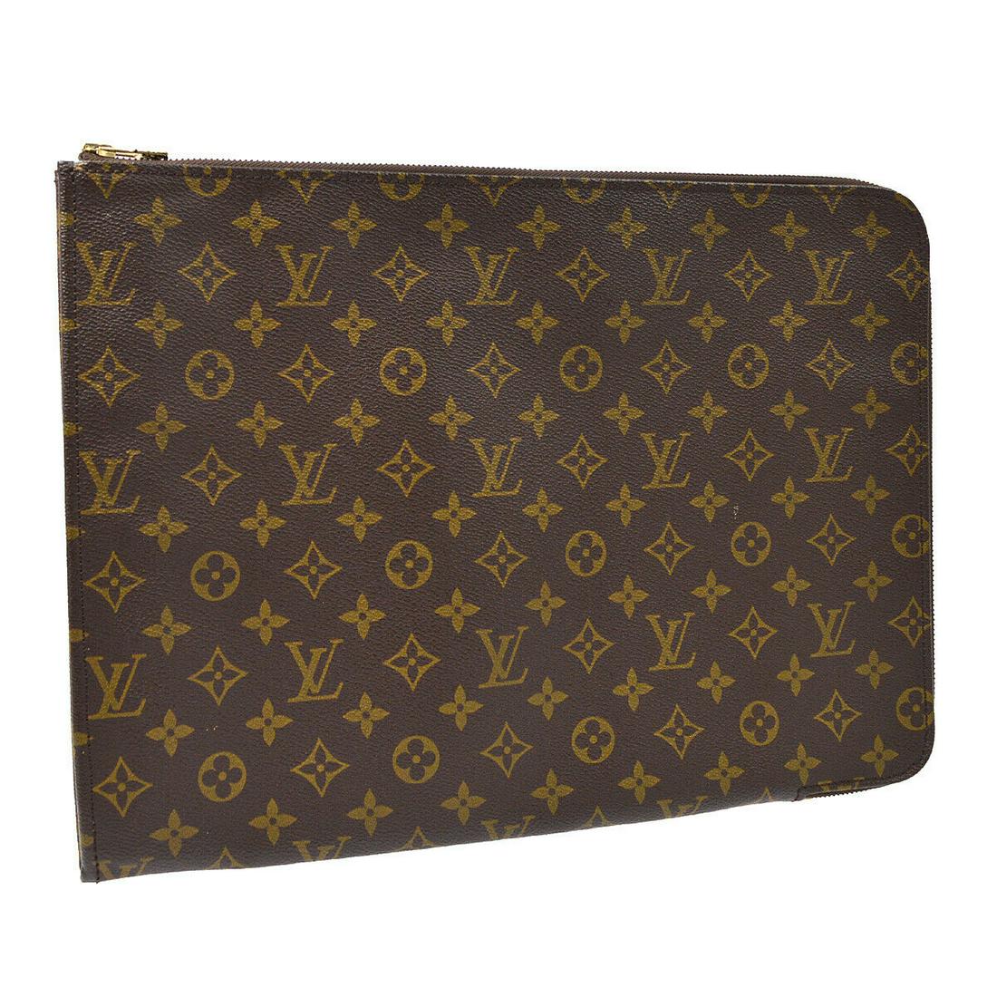 LOUIS VUITTON POCHE DOCUMENTS 38 BRIEFCASE TH8906 PURSE MONOGRAM M53456: LOUIS VUITTON POCHE DOCUMENTS 38 BRIEFCASE TH8906 PURSE MONOGRAM M53456 Size: Large Accents: Logo Style: Briefcase Bag Height: 11.0 Product Line: Louis Vuitton Poche Documents Exterior Material: Monog