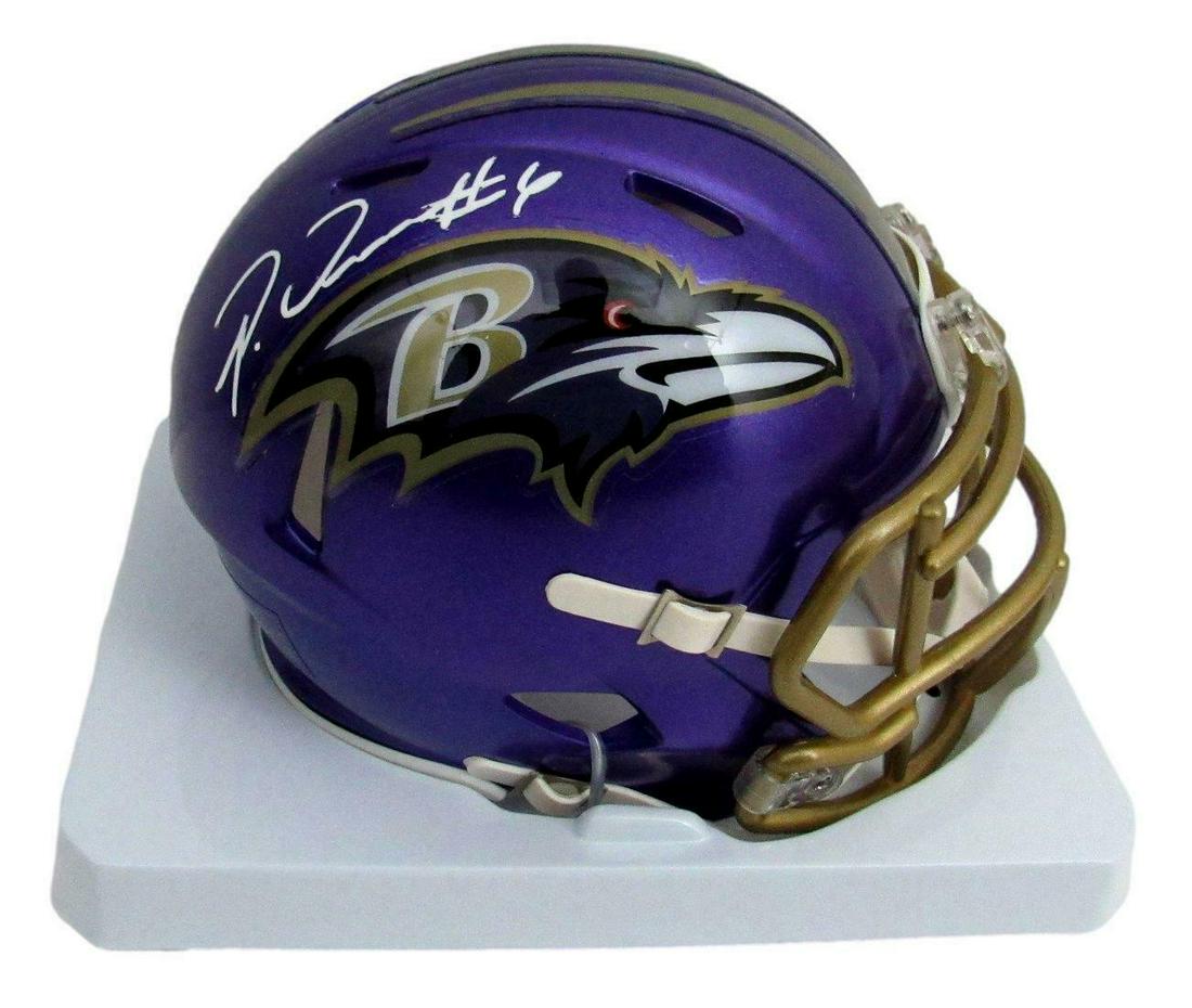 Patrick Queen Signed/Auto Ravens Purple FLASH Mini Helmet Beckett 164523: Patrick Queen Signed/Auto Ravens Purple FLASH Mini Helmet Beckett 164523 Sport: Football-NFL Product: Helmet Original/Reprint: Original Team: Baltimore Ravens Autograph Authentication: BAS/Beckett Lea